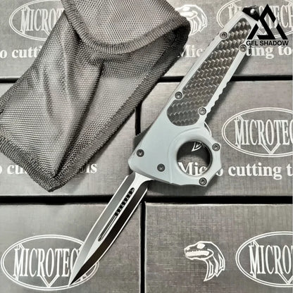 GS192 Micro tech OTF Knuckle Fix Auto Knife Light blue Pocket Knives