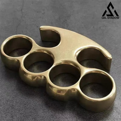 GS193 Old Style Classic Stonewashed Brass Knuckle Duster Brass Pocket Knives