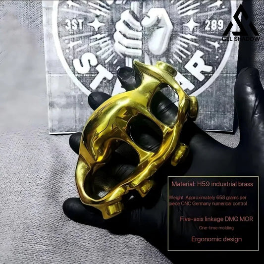 GS194 Golden Tactical Large Weight Tiger Brass Pocket Knives