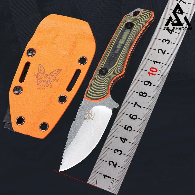 GS196 BM 15017 Fixed Blade Outdoor Knife with Sheath Wooden 未分类