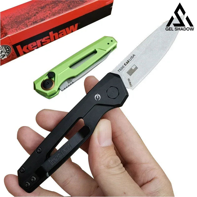 GS198 Kershaw 7550 Outdoor Folding Knife Aviation Aluminum Alloy Handle Black and White 未分类