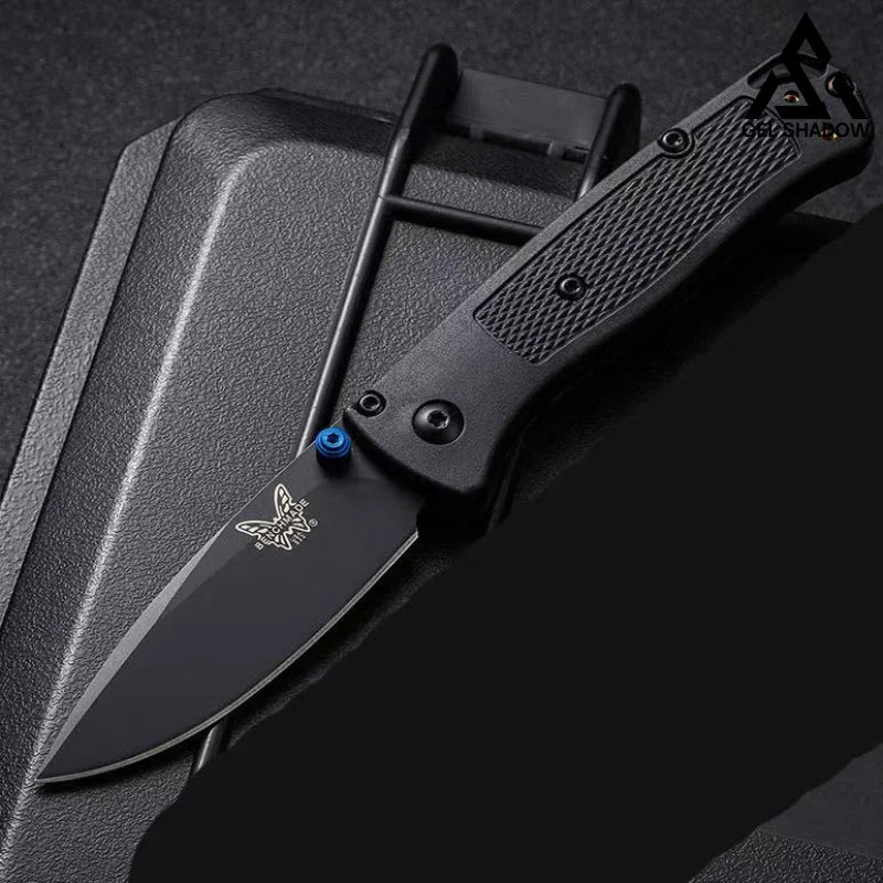 GS199 BM535 BUGOUT Damascus Steel Carbon Fiber Handle Folding Knife Black 未分类