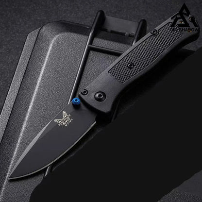 GS199 BM535 BUGOUT Damascus Steel Carbon Fiber Handle Folding Knife Black 未分类