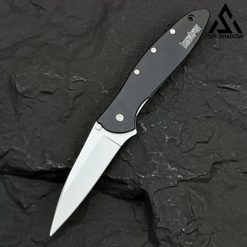 GS203 Kewshaw 1660 Pocket Folding Knife Non-slip Nvlon Fiber Handle EDC Black 未分类