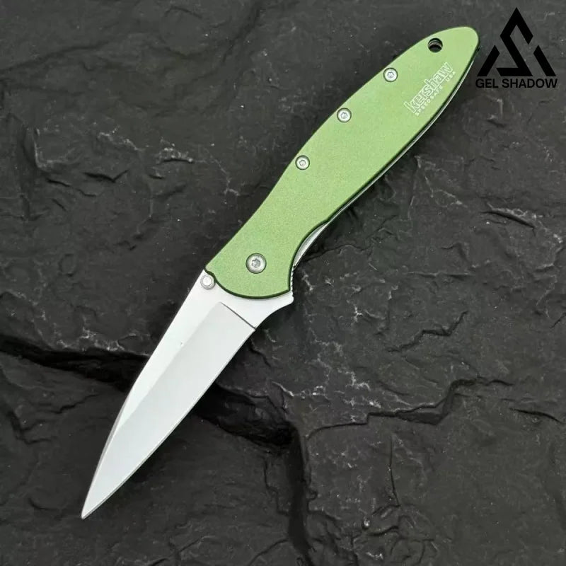 GS203 Kewshaw 1660 Pocket Folding Knife Non-slip Nvlon Fiber Handle EDC Green 未分类