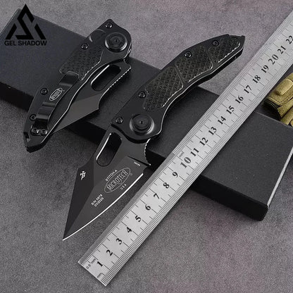 GS211 Microtech Stich 169-10AP Borka Automatic knife - Black Blade - 未分类