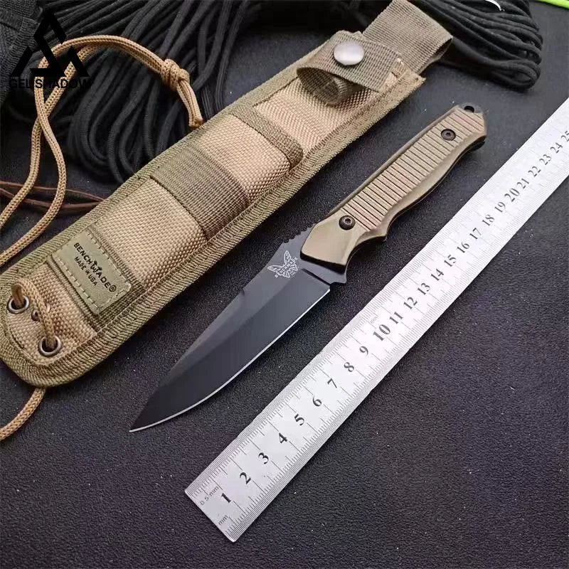GS224 BM 140BK Black T-Head Semi-Grooved Straight Knife-US STOCK