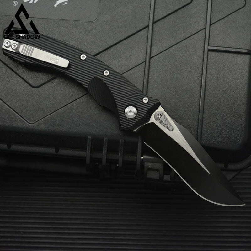 GS225 Microtech Amphibian S/E Manual Blk G10 - Black - 未分类
