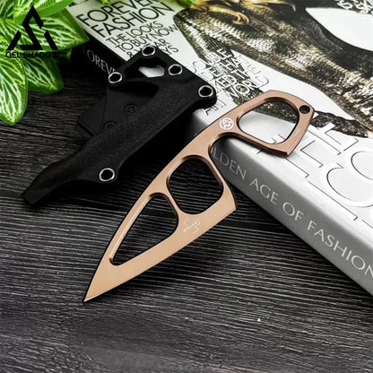 GS226 Boker Plus Miltner Adams Knuckle Knife MA-2 Fixed 2.5’’ Blade - 1 pcs / Gold - Pocket Knives