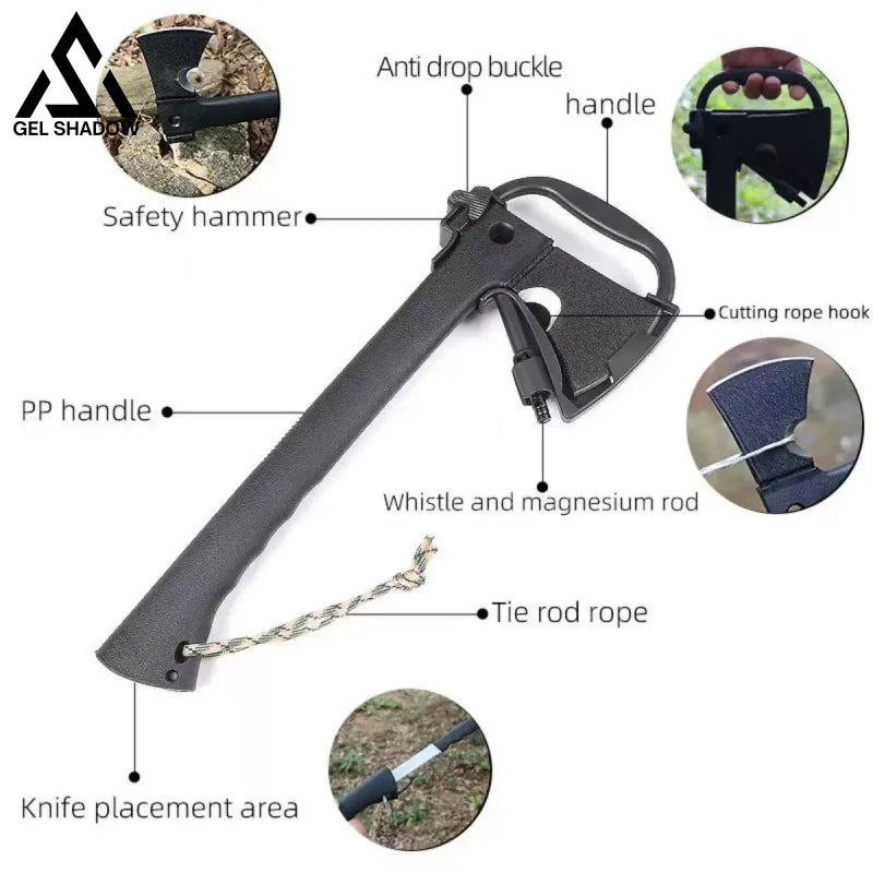 GS230 Multi-functional camping axe - Black - Pocket Knives