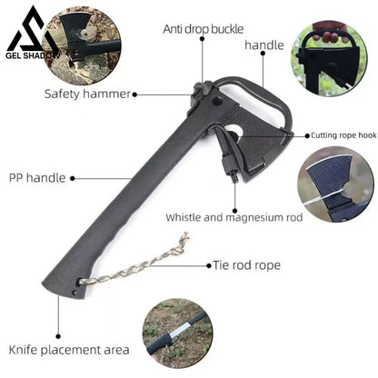 GS230 Multi-functional camping axe - Black - Pocket Knives