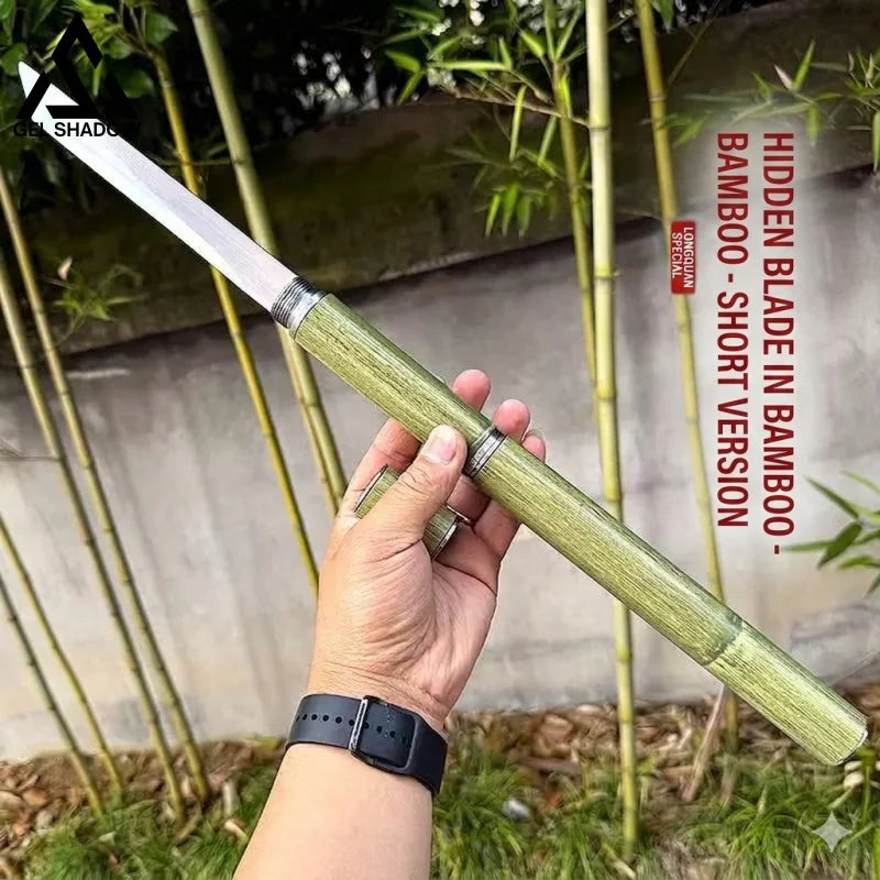 GS231 Bamboo Style EDC Tactical Hidden Blade - Cyan - Pocket Knives