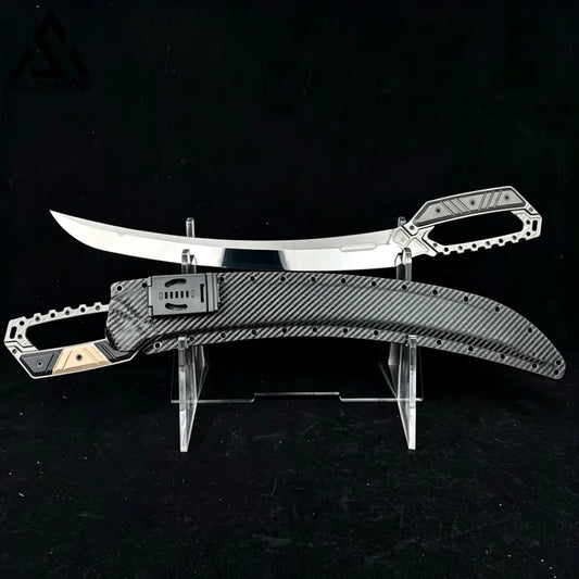 GS233 Demon Saber AIS9260 Steel DLC Coated Mirror Finish Sword Katana - Full Black