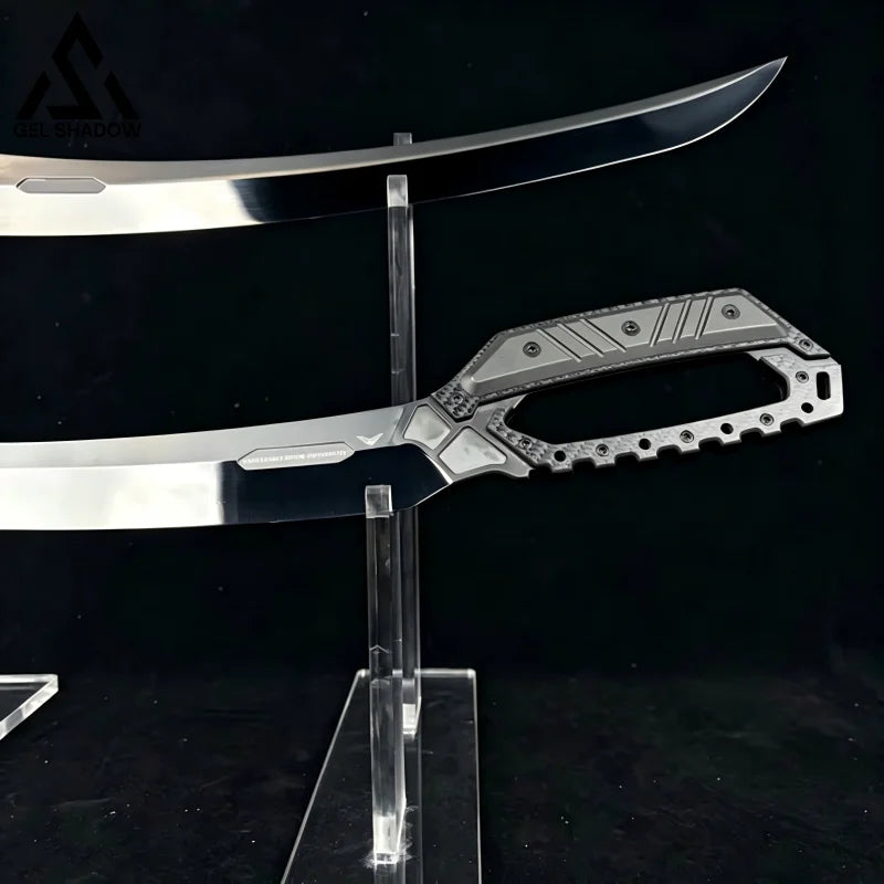 GS233 Demon Saber AIS9260 Steel DLC Coated Mirror Finish Sword Katana - Full Black