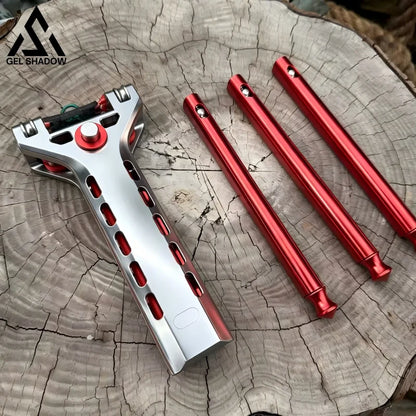 GS236 Semi-auto G5 High Precision CNC Aluminum Alloy Professional Slingshot Catapult - Slingshot + 3 Magazines