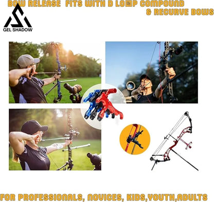 GS237 Bow Release for Compound Slingshot Archery Release Trigger Compound Thumb Release.