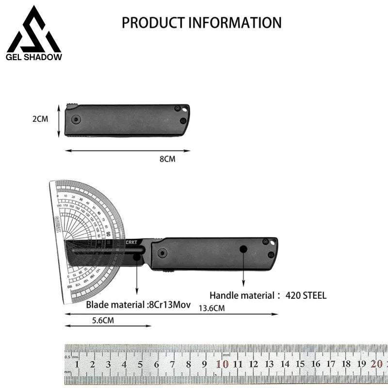 GS246 CRKT MinimalX Blackout Frame Lock Knife - 未分类