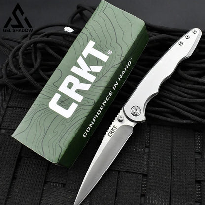 GS265 CRKT 7016 Lerch Up & At ’Em Flipper Knife - Silver - 未分类