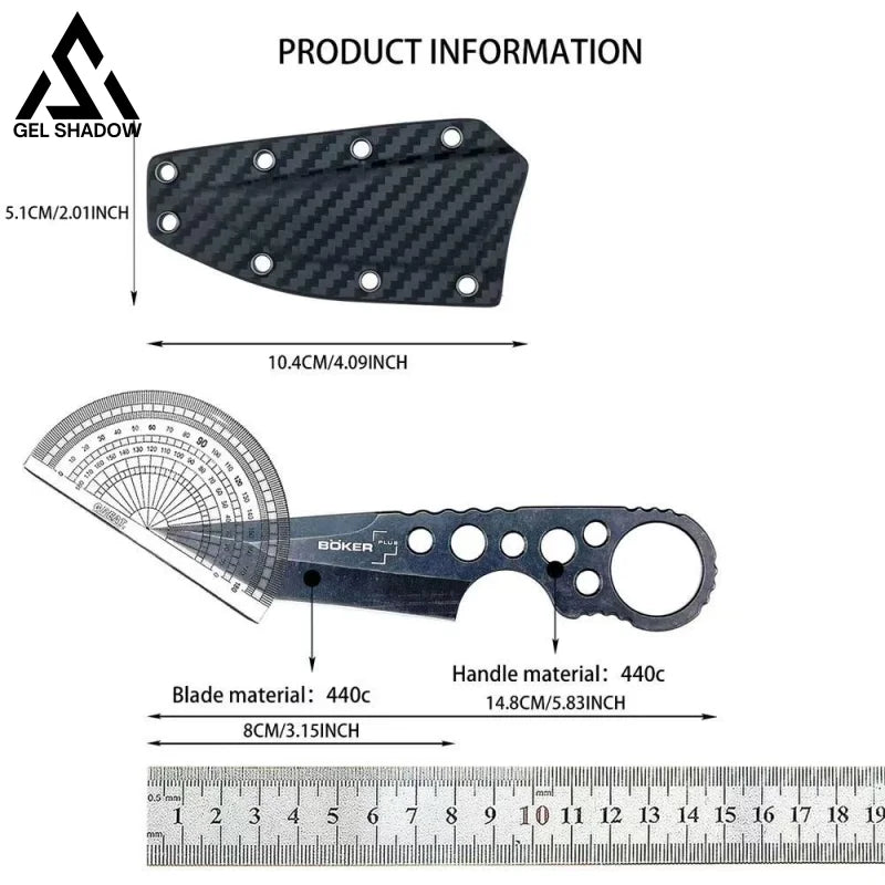 GS266 BOKER EDC Necker Knife DREAM3051 - Black - 未分类