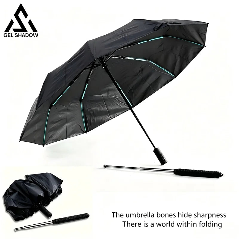 GS268 Mult Funtional Umbrella inside Extendable Baton Defensive