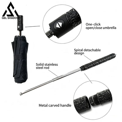 GS268 Mult Funtional Umbrella inside Extendable Baton Defensive