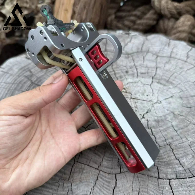 GS269 New Semi-auto G6 Trigger Slingshot CNC Aluminum Alloy Professional Catapult