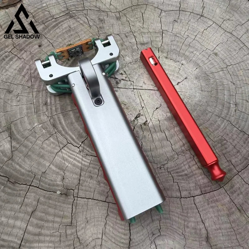 GS269 New Semi-auto Trigger Slingshot CNC Aluminum Alloy Professional Catapult - Slingshot + 1 Magazine