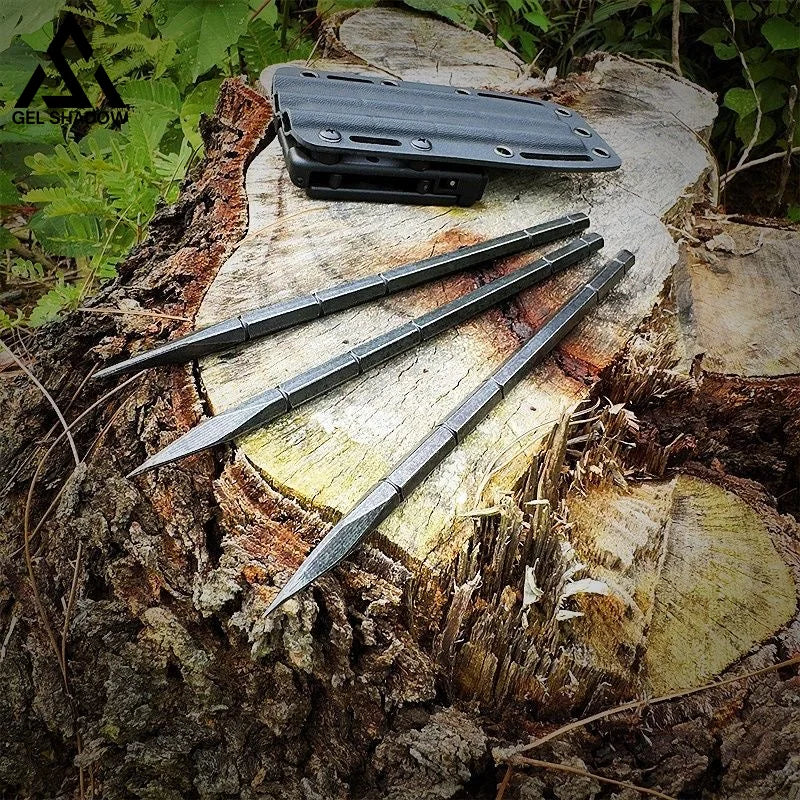 GS270 Tactical Fixed Blade 3pcs Knife With K sheath Darts Flying Knifes Ninjia - 3pcs Set - KNIVES