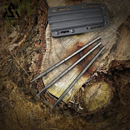 GS270 Tactical Fixed Blade 3pcs Knife With K sheath Darts Flying Knifes Ninjia - 3pcs Set - KNIVES
