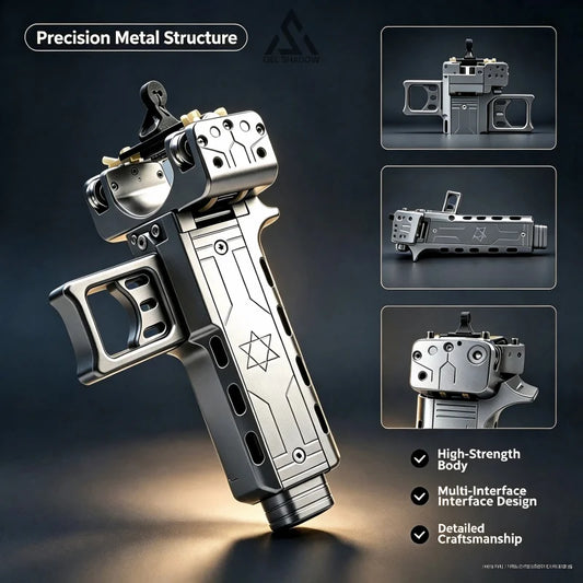 GS272 Semi-auto V5 Slingshot with Double Magazine 22 Shots CNC Aluminum Alloy