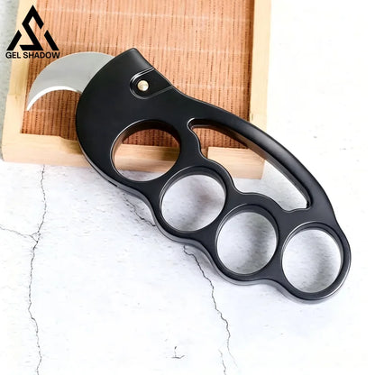 GS273 Brass Knuckles with Switchbalde Karambit Knife