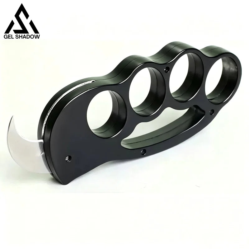 GS273 Brass Knuckles with Switchbalde Karambit Knife