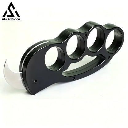 GS273 Brass Knuckles with Switchbalde Karambit Knife