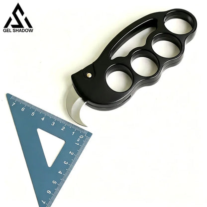 GS273 Brass Knuckles with Switchbalde Karambit Knife
