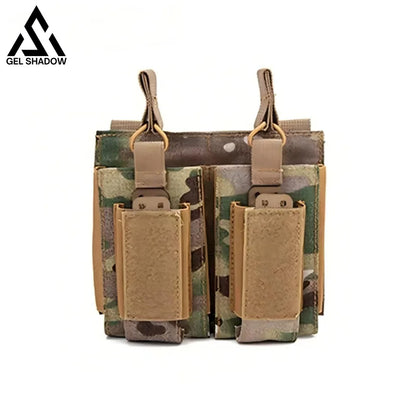GS273 Tactical pouch dual quick-release holster magazine accessory bag - Camouflage sand