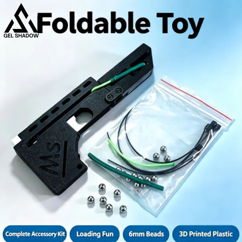 GS275 3D‑Printed Foldable Card Launcher Slingshot - Black