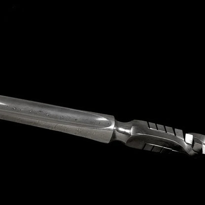 Handmade 三棱 Pattern Steel One-piece forging(US ONLY）-GS53 Black Silver Pocket Knives