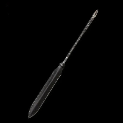 Handmade 三棱 Pattern Steel One-piece forging(US ONLY）-GS53 Black Silver Pocket Knives