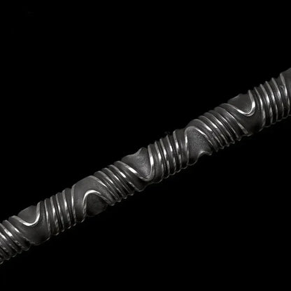 Handmade 三棱 Pattern Steel One-piece forging(US ONLY）-GS53 Black Silver Pocket Knives