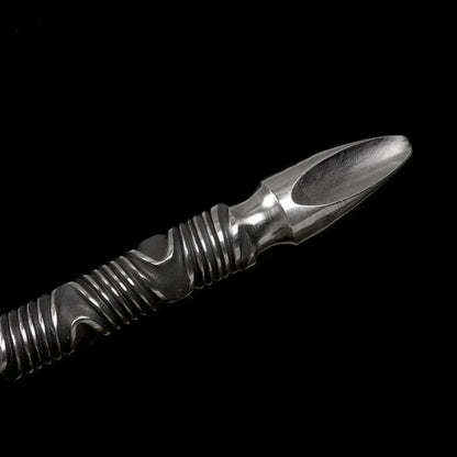 Handmade 三棱 Pattern Steel One-piece forging(US ONLY）-GS53 Black Silver Pocket Knives