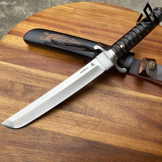 Katana Ninja Samurai Dragon And Phoenix Damascus Knives