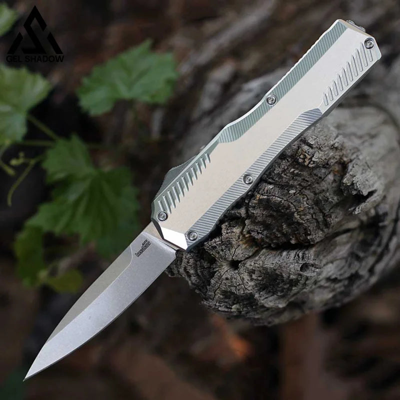 KS DE OTF - Blk Aluminum (3.45 ’ CPM-MagnaCut)-GS147 BRASSKNUCKLE