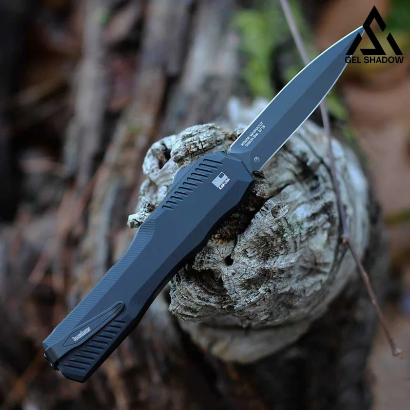 KS DE OTF - Blk Aluminum (3.45 ’ CPM-MagnaCut)-GS147 BRASSKNUCKLE