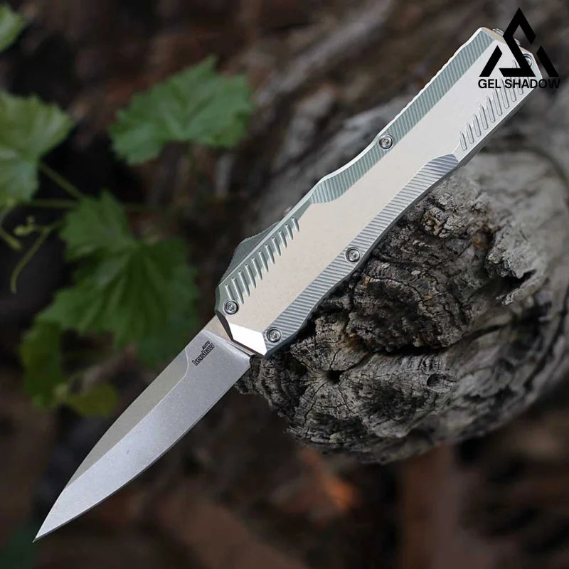 KS DE OTF - Blk Aluminum (3.45 ’ CPM-MagnaCut)-GS147 BRASSKNUCKLE