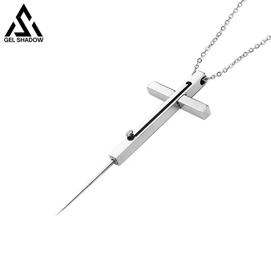 Metal Self Defense Necklace Needle Knife Cross A Best Sellers