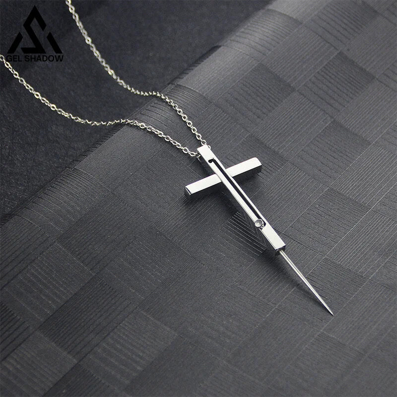 Metal Self Defense Necklace Needle Knife-GS105