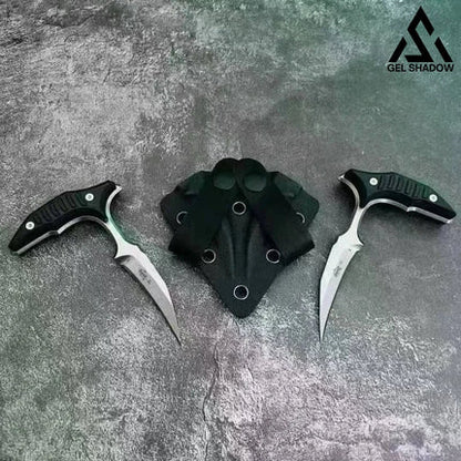 MT Double bee shaped push type dagger serrated DLC blade-GS128