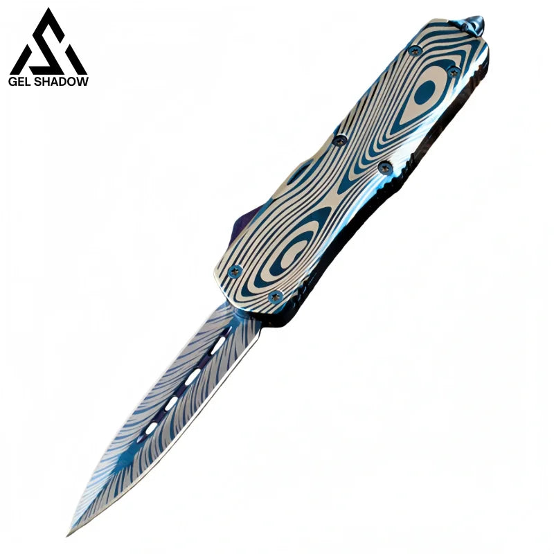 MT OT* Pocket Golden Rainbow Blue KNIFE-GS11 - Blue - Pocket Knives