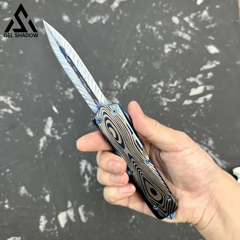 Mircotech Otf Automatic Knife Blue Pocket Knives