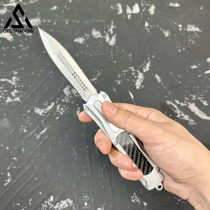 Mircotech Otf Automatic Knife Silver Pocket Knives